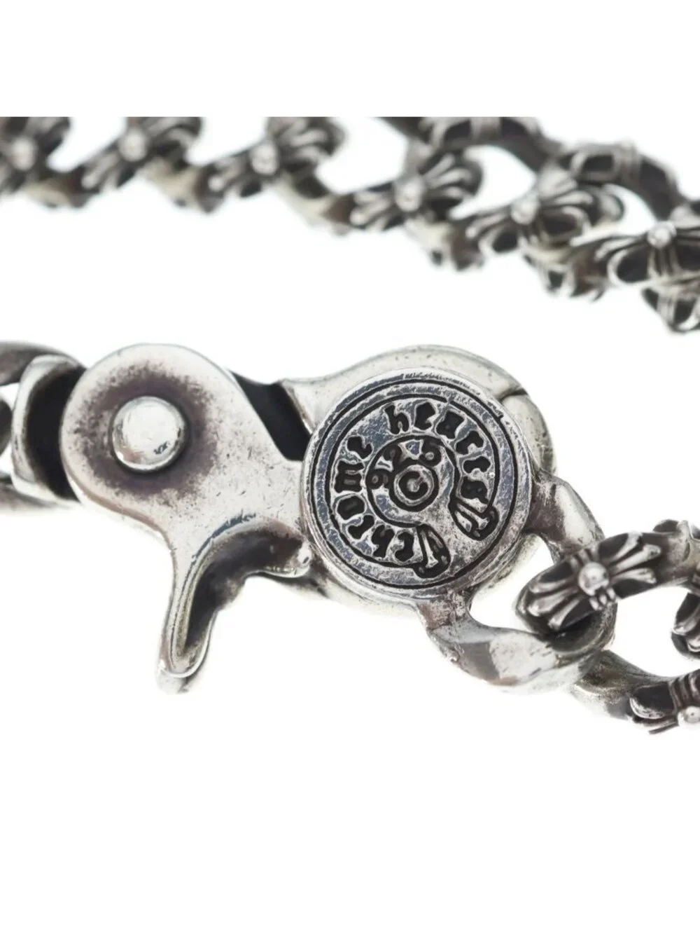 Chrome Hearts Vintage EX Fncy Chn Lnk Extra Fancy Link Clip Bracelet 15 Links